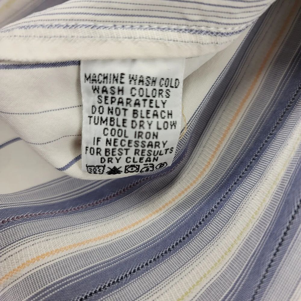 Tommy Bahama Shirt Mens Medium Tan Striped Silk Long Sleeve Button Up Relax - Picture 9 of 13